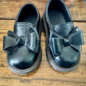 Black Kids Shoes with Bow